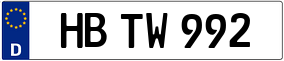 Trailer License Plate
